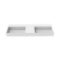 Juniper 60 in. Wall Mount Solid Surface Double-Basin Rectangle Bathroom Sink without Faucet Hole in