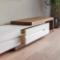 Dahnya Wood Extendable TV Stand, Wood Media Console, Pre-Assembly