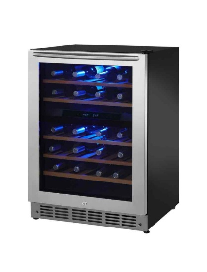 Insignia - 44-Bottle Built-In Wine Refrigerator - Stainless Steel