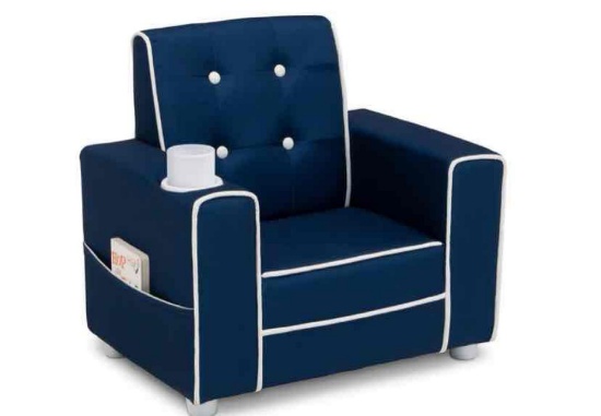 Delta Children Chelsea Kids Upholstered Chair with Cup Holder