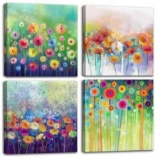 Abstract Floral Canvas Wall Art