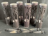 Tommy Bahama 6 Pack LED Solar Bollard Lights