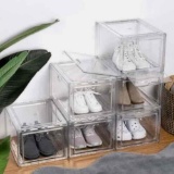 Stackable Shoe Box & Organizer 4 Pack