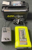 RYOBI 40V LITHIUM Charger and Battery