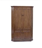 Eagle Furniture 47 in. Classic Oak Corner Computer Armoire Work Station Chocolate Mousse