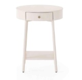 Van Nightstand Matte Alabaster