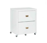 Linon Peggy White Gold File Cabinet