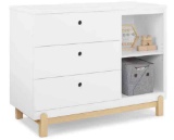 Delta Children 3 Drawer Dresser with Cubby with Drawer Interlocks