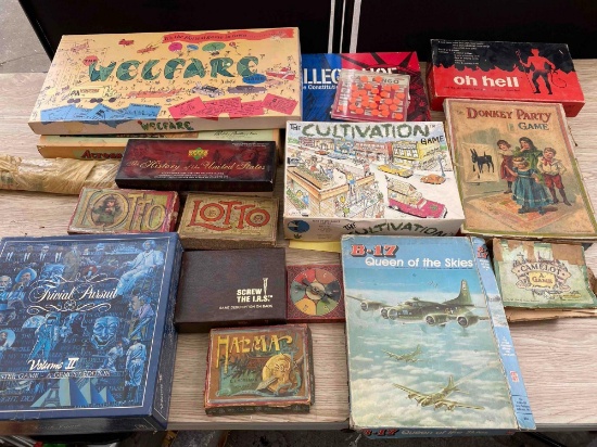 Lot of Vintage board games.