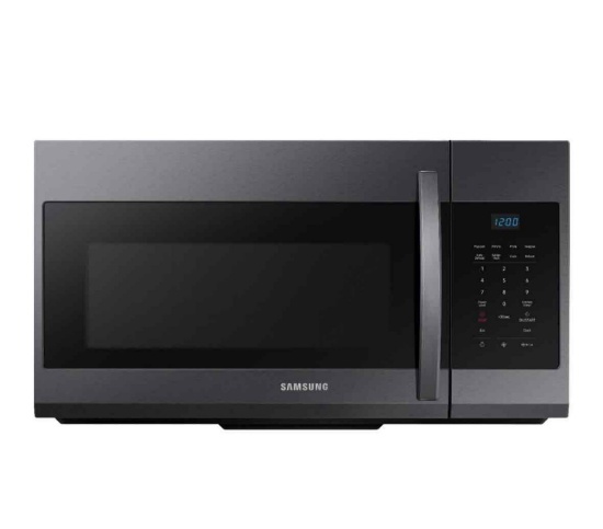 Samsung - 1.7 Cu. Ft. Over-the-Range Microwave - Black Stainless Steel