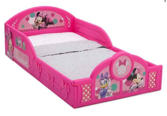 Delta Children Minnie Mouse Plastic Sleep and Play Toddler Bed