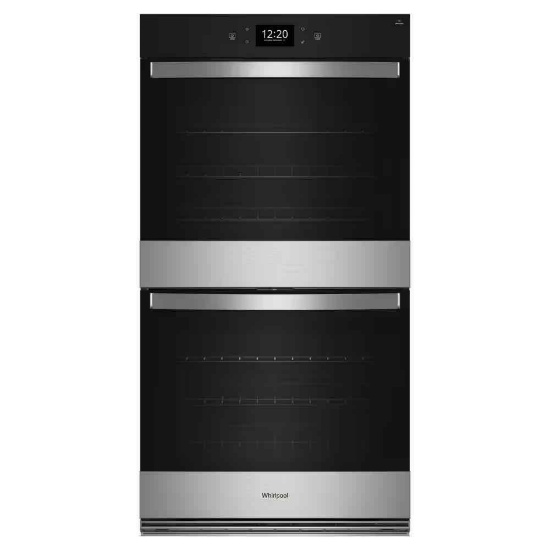 Whirlpool 30 in. Double Electric Wall Oven with True Convection Self-Cleaning in Fingerprint