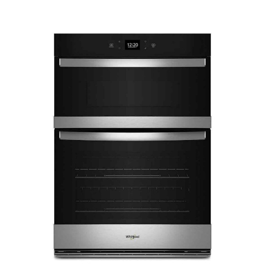 Whirlpool - 30" Built-In Electric Convection Double Wall Combination with Microwave and WiFi -