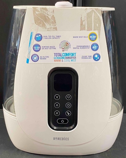 Homedics Total Comfort Ultrasonic Humidifier, Warm & Cool Mist