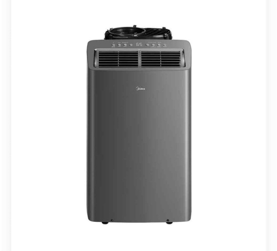 Midea DUO 10,000 BTU SACC Smart Inverter Portable Air Conditioner, Grey