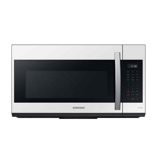 Samsung - BESPOKE Smart 1.9 cu. ft. Over-the-Range Microwave with Sensor Cook - White Glass
