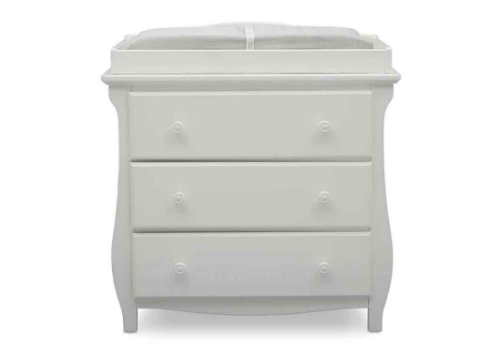 Lancaster 3 Drawer Dresser with Changing Top and Interlocking Drawers