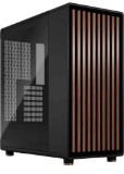 Fractal Design North Charcoal Black Tempered Glass Dark - Genuine Walnut Wood front