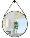 15 inch Farmhouse Rope Hanging Round Mirror