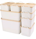 ANMINY 8PCS All-in-One Lidded Plastic