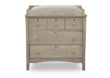 Farmhouse 3 Drawer Dresser with Changing Top and Interlocking Drawers