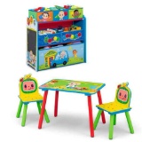 CoComelon 4-Piece Toddler Playroom Set by Delta Children ? Includes Play Table with Dry Erase