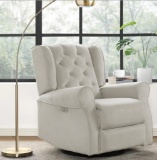 Emmie Electronic Power Recliner and Swivel Glider with USB Port in LiveSmart Performance Fabric