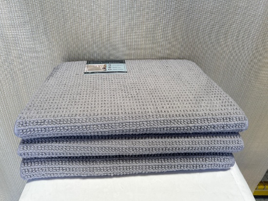 Mineral Spring Bath mat 24x36in QTy of 3 Gray
