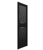 Nib - Builders Edge 12in x 72in Louvered Vinyl Exterior Shutters Pair in Black