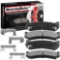 Front Ceramic Brake Pads w/Hardware Kits Fits for Cadillac Escalade EXT ESV, Chevy Tahoe Astro