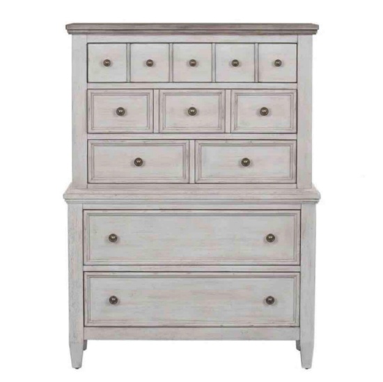 Liberty Heartland Antique White Tobacco 5 Drawer Chest