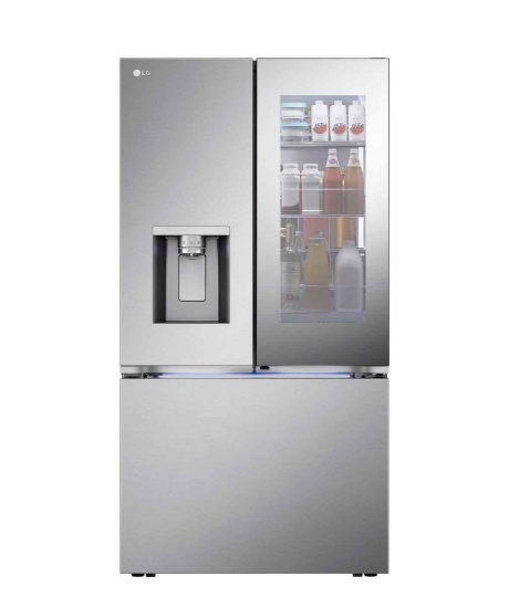 LG - Counter-Depth MAX 25.5 Cu. Ft. French Door Smart Refrigerator - Stainless Steel