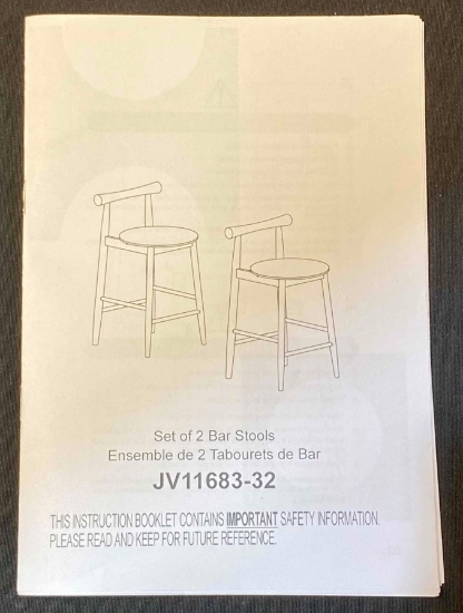 Set of 2 Bar Stools