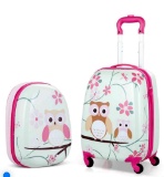 2 Pieces Kids Luggage Set with Carry-on Suitcase and Backpack