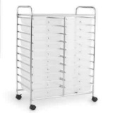 Costway Clear Office Cart
