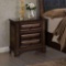 Roundhill Furniture Broval Wood 2 Drawers Night Stand, Espresso