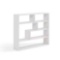 DANYA B 37 in. x 32 in. White Laminated Rectangular Floating Wall Shelf