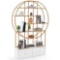 71 In. 6-Tier Bookshelf With 2 Storage Drawers, Golden