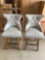 Upholstered Fabric Bar Height Bar Stools, 180... Swivel Nailhead-Trim Pub Chairs
