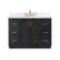 Altair Gazsi 48 in. W x 22 in. D x 34 in. H Bath Vanity in Black Oak with Grain White Composite