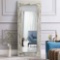 Dovelina 71 in. x 32 in. Rustic Rectangle Framed White Floor Leaning Mirror