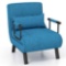 Folding 6 Position Convertible Sleeper Bed Armchair Couch with Pillow