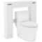 Toilet shelf, bathroom shelf, storage cabinet, wooden swing door, freestanding, space saver, home