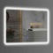 LED Wall-mounted Bathroom Rounded Arc Corner Mirror w/ Touch - 27.5