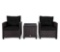 3PCS Patio Rattan Furniture Set Cushioned