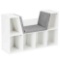 Cubby Kids Storage Bookcase, Multi-Purpose Bookcase, Padded Reading Bookcase