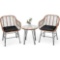 Postway 3 Piece Rattan Bistro Chair Set, Coffee Table and Garden Set - View Details