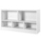 Wooden children's bookcase with 2 shelves and 5 cubes for storing toys