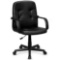 Costway 24 in. Width Black Faux Leather Ergonomic Chair