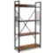 Costway 43.5 in. 4 -Tier Industrial Bookshelf Open Storage Bookcase